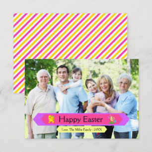 Happy Easter Family Photo - 3x5 Easter Card