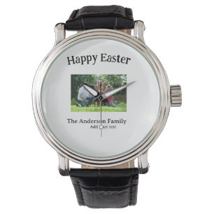 Happy Easter family photo name text reunion simple Watch