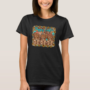 Happy Easter Farm Cows Bunny Ears And Eggs T-Shirt