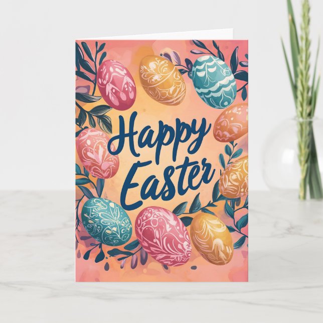 Happy Easter Festive Holiday Card (Front)