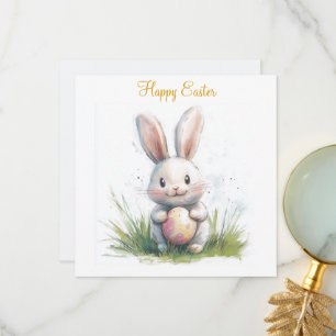 Happy Easter flat thank you card