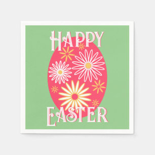 Happy Easter Floral Napkin