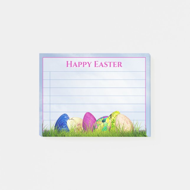 Happy Easter - Floral Photography Easter Eggs Post Post-it Notes (Front)