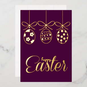 Happy Easter Foil Luxury Decoration Stylish
