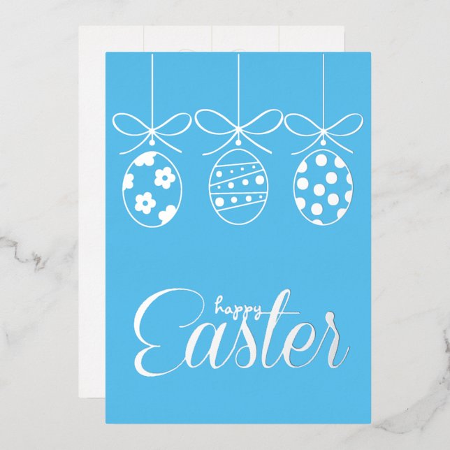 Happy Easter Foil Luxury Decoration Stylish (Front/Back)