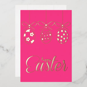 Happy Easter Foil Luxury Decoration Stylish