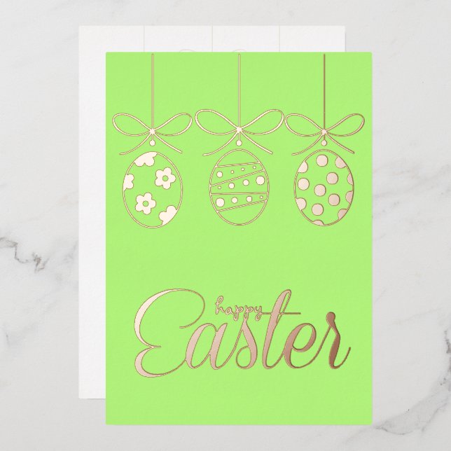 Happy Easter Foil Luxury Decoration Stylish (Front/Back)