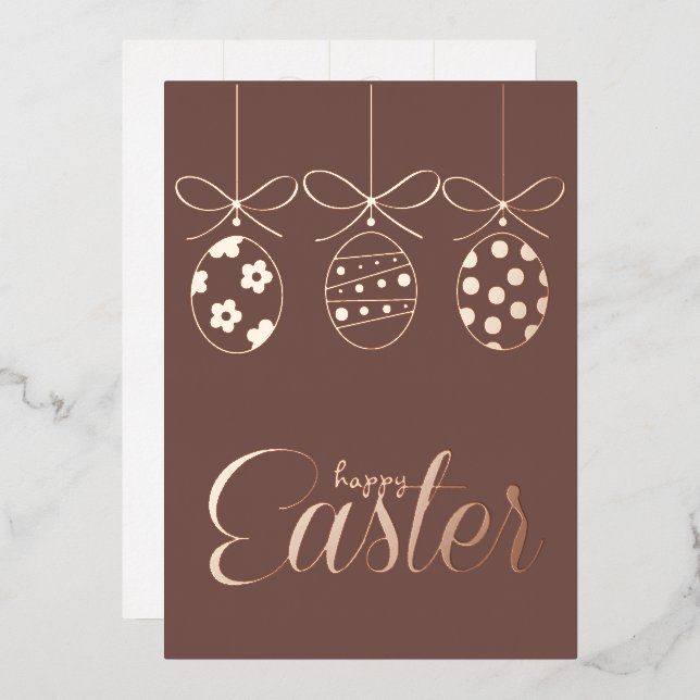 Happy Easter Foil Luxury Decoration Stylish (Front/Back)