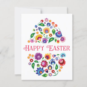 Happy Easter (folklore) customisable flat Card
