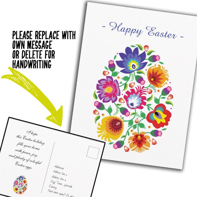 😍 Happy Easter (folklore)  customisable  Postcard (Creator Uploaded)