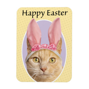 Happy Easter For Anyone Cute Orange Tabby Cat Magnet