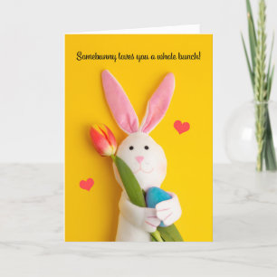 Happy Easter For Anyone Somebunny Loves Rabbit Holiday Card