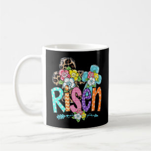 Happy Easter For Christian Mum He Is Risen Leopard Coffee Mug