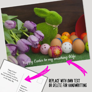 Happy Easter for Pickleballer, lovely Postcard