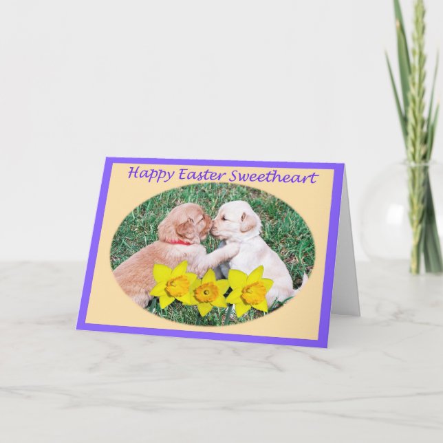 Happy Easter for Sweetheart Holiday Card (Front)