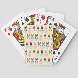 Happy Easter French Bulldog Pattern Playing Cards