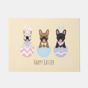 Happy Easter French Bulldogs Doormat