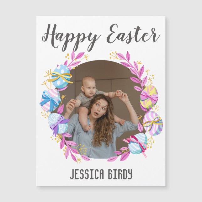  Happy Easter friend,easter bunny mum & baby photo (Front)