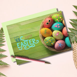 Happy Easter from Florida Tropical Beach Coastal Holiday Card