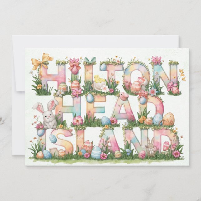 Happy Easter from Hilton Head Island Holiday Card (Front)