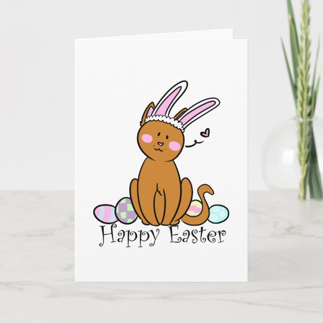 Happy Easter from the cat Holiday Card (Front)