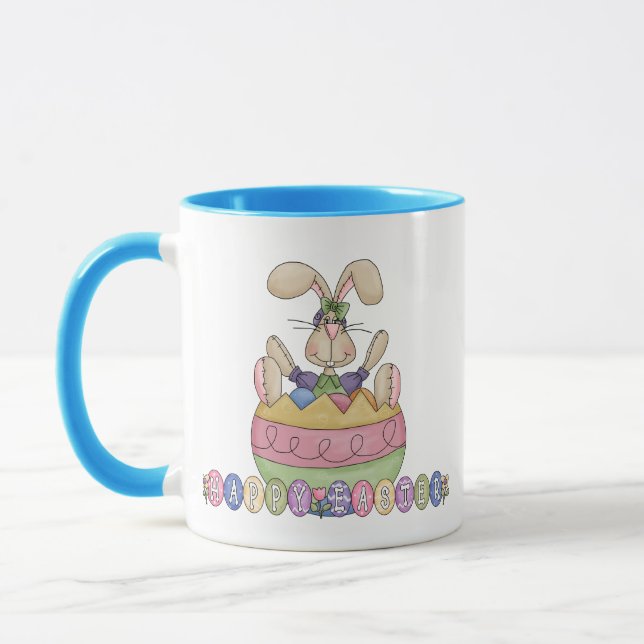 Happy Easter Funny Bunny Mug (Left)
