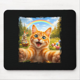 Happy Easter Funny Cat Selfie With Easter Bunny Ki Mouse Mat
