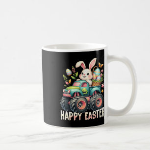 Happy Easter Funny Construction Trucks Kids Bunny Coffee Mug