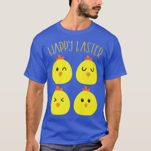 Happy Easter Funny Cute Chick Chickens Kawaii Prem T-Shirt