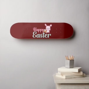 HAPPY EASTER funny easter bunny egghunt            Skateboard
