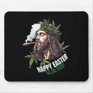 Happy Easter Funny Jesus 2025 Mouse Mat