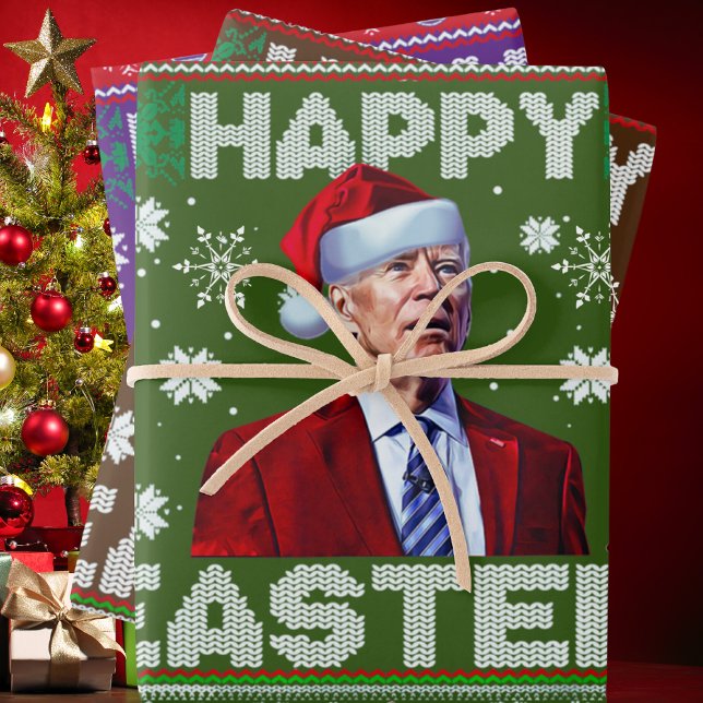 Happy Easter Funny Joe Biden Santa Christmas 2023 Wrapping Paper Sheet (Creator Uploaded)