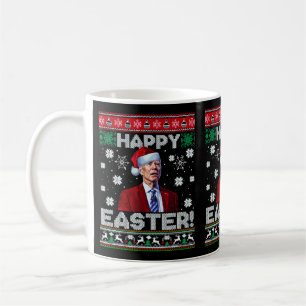 Happy Easter Funny Joe Biden Santa Christmas Coffee Mug