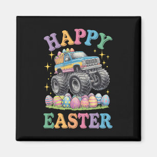 Happy Easter Funny Monster Truck Crush Eggs Magnet