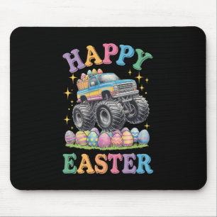 Happy Easter Funny Monster Truck Crush Eggs Mouse Mat