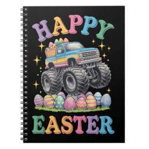 Happy Easter Funny Monster Truck Crush Eggs Notebook