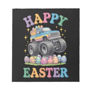 Happy Easter Funny Monster Truck Crush Eggs Notepad