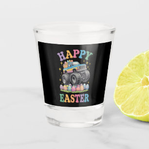 Happy Easter Funny Monster Truck Crush Eggs Shot Glass