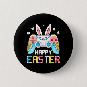 Happy Easter Gamer Video Game Easter Day Boys Todd 6 Cm Round Badge