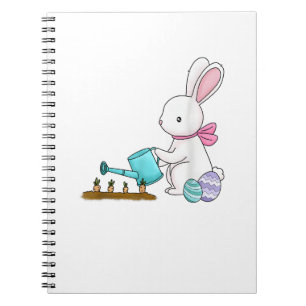 Happy Easter garden gardening rabbit celebrate eas Notebook