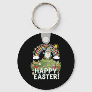 Happy Easter Garden Gnome Egg Hunt Gift Men Women Key Ring