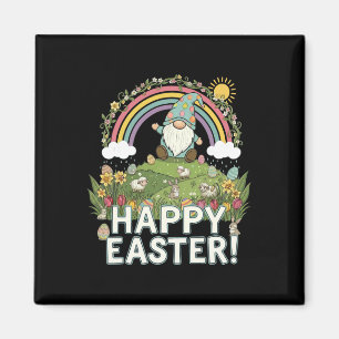 Happy Easter Garden Gnome Egg Hunt Gift Men Women Magnet