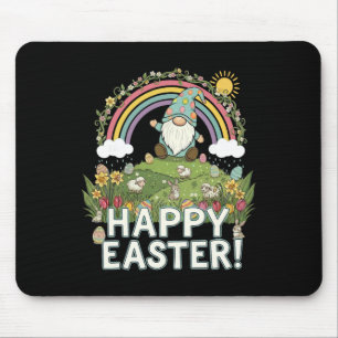 Happy Easter Garden Gnome Egg Hunt Gift Men Women Mouse Mat