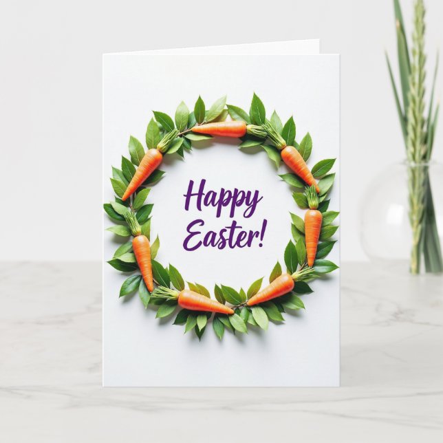Happy Easter Garden Vegetable Card (Front)