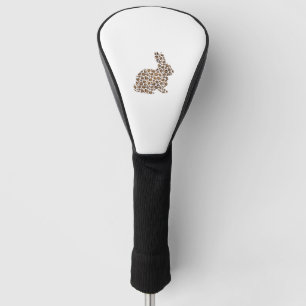 Happy Easter Gift Leopard Print Pattern Bunny Rabb Golf Head Cover