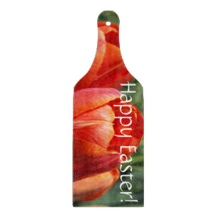 Happy Easter! gifts Kitchen Tulips cutting board