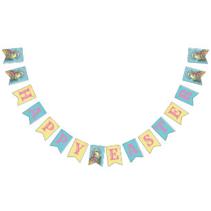 "HAPPY EASTER" GIRAFFE BUNTING BANNER Customise