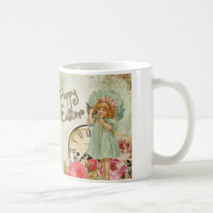happy easter girl coffee mug