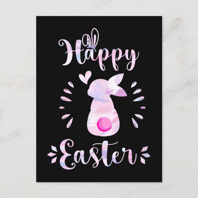 Happy Easter Girls Women Cute Bunny Lover Postcard (Front)