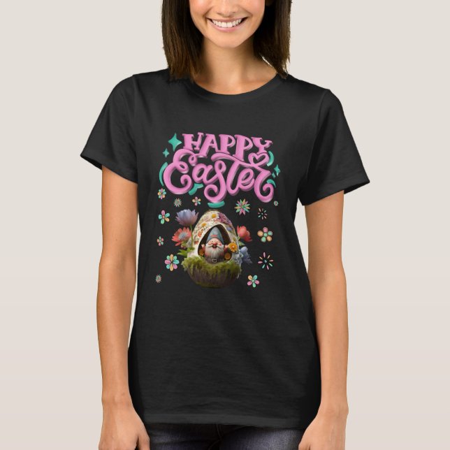 Happy Easter Gnome  Easter Day Women Girls T-Shirt (Front)